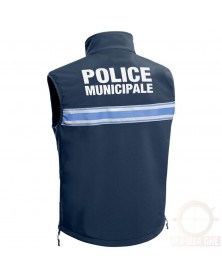 GILET SOFTSHELL SANS MANCHES POLICE MUNICIPALE
