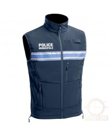 GILET SOFTSHELL SANS MANCHES POLICE MUNICIPALE